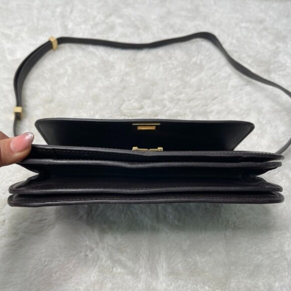 Celine Women's Brown Calfskin Leather Large Classic Box Bag One Size - Picture 10 of 14